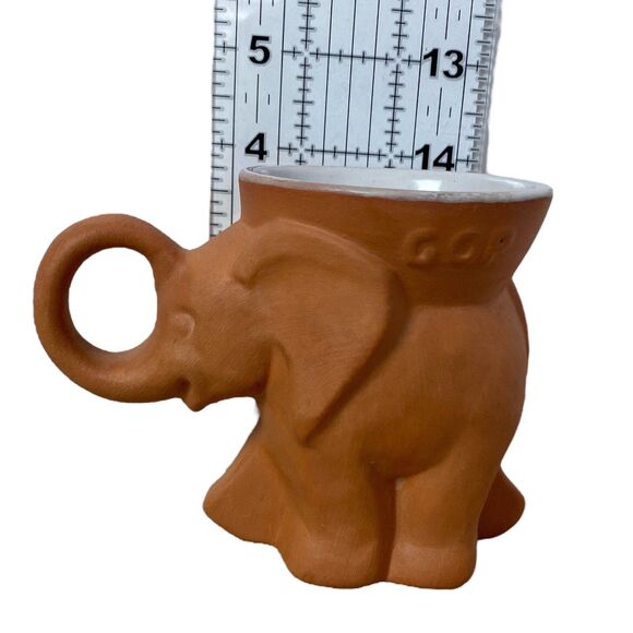 Frankoma 1980 GOP Republican Orange Elephant Mug Vintage Political Collectible - Picture 4 of 6